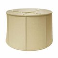 Estallar 17 in. Throwback Drum Linen Lampshade, Pale Brown ES3686520